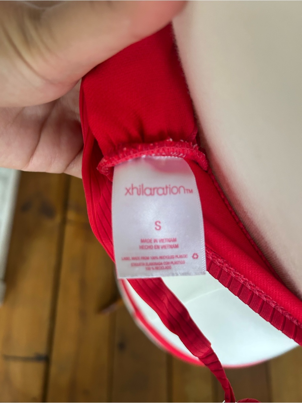 Red Ribbed Bikini Set - Picture 4 of 5